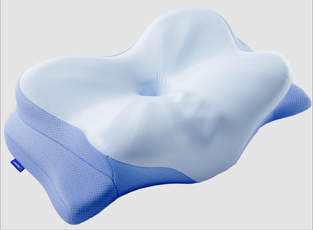 Ergonomic butterfly-contour memory foam pillow
